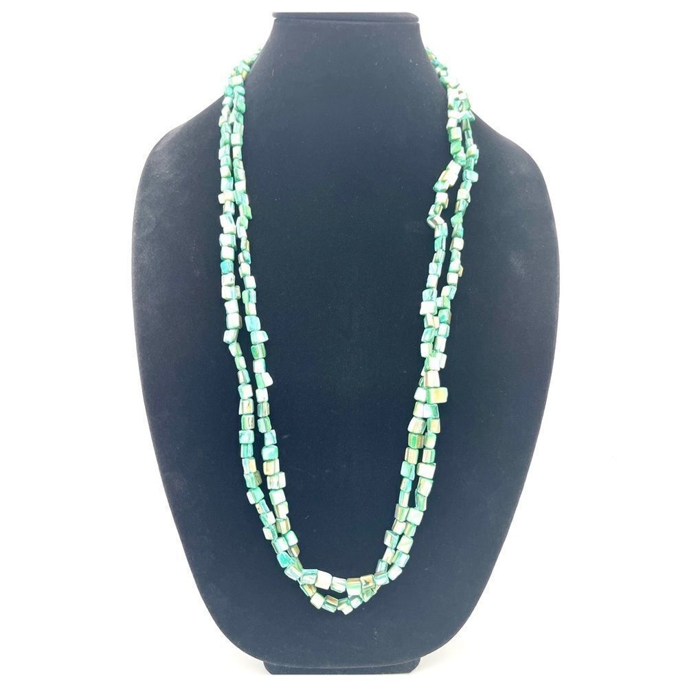 Mother of Pearl Double Stand Long Necklace